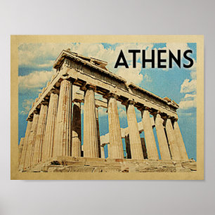 Athens Vintage Travel Poster