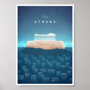 Athens Vintage Travel Poster