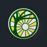 Atheopagan Symbol Button<br><div class="desc">If you're officiating at a wedding or other rite of passage,  you'll want this symbol button to show your religious affiliation! Perfect for Pagan and Atheist conferences and conventions,  or just to show your orientation to the world.</div>