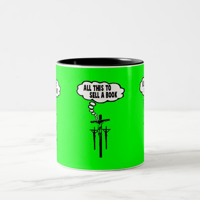 Athiest bible Two-Tone coffee mug (Center)