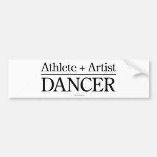 Athlete + Artist = Dancer Bumper Sticker