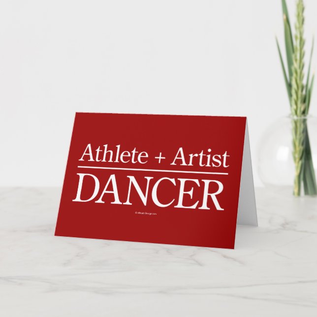 Athlete + Artist = Dancer Card (Front)