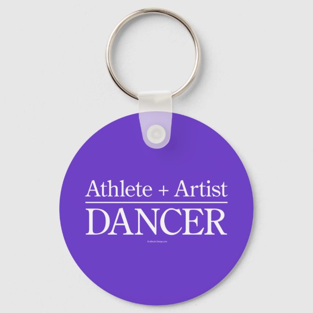 Athlete + Artist = Dancer Key Ring (Front)