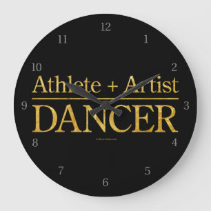 Athlete + Artist = Dancer Large Clock