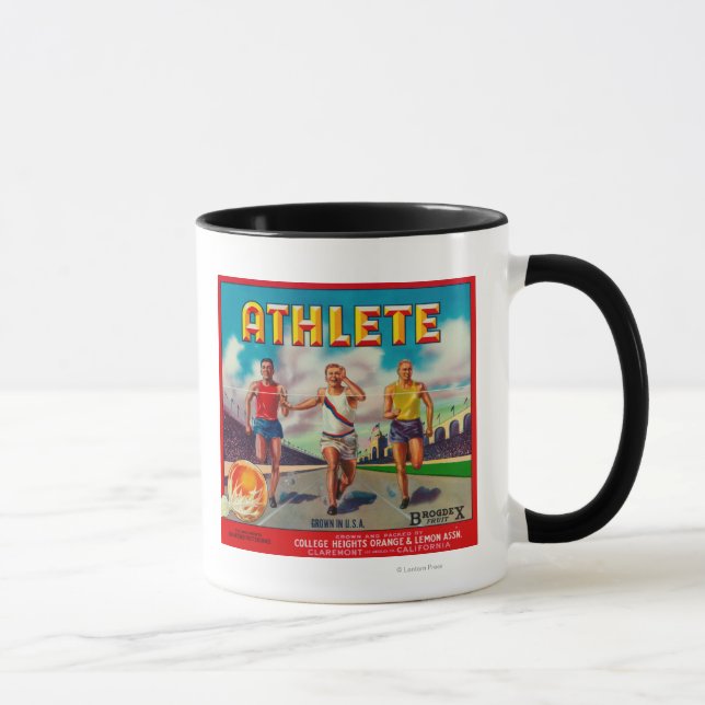 Athlete Brand Citrus Crate Label Mug (Right)