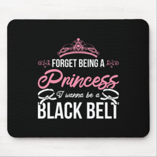 Athlete Karate Girl Sparring Black Belt Women Gift Mouse Mat