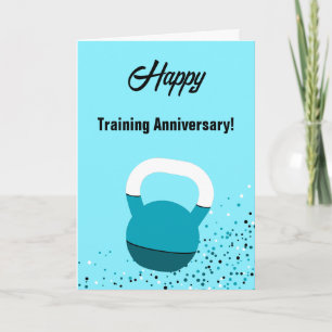 Athlete Kettlebell Happy Training Anniversary Card