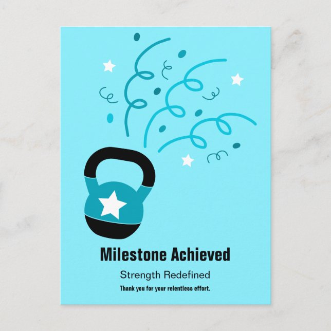 Athlete Milestone Achievement Thank You Postcard (Front)