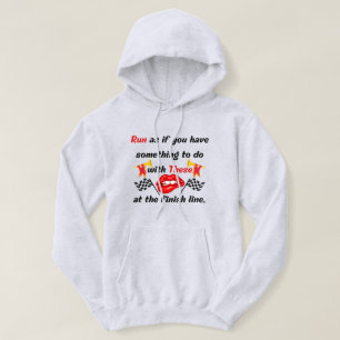 Athletes Funny Motivational Marathon Running Quote Hoodie