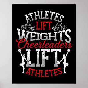 Athletes Lifting Weights Cheerleader Lifting Athle Poster