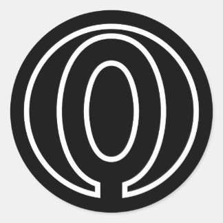 Athletes Number 0 circle shape Classic Round Sticker