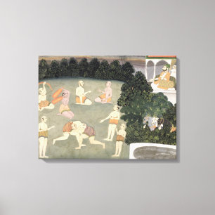 Athletes perform before a seated noble, c.1760 (op canvas print
