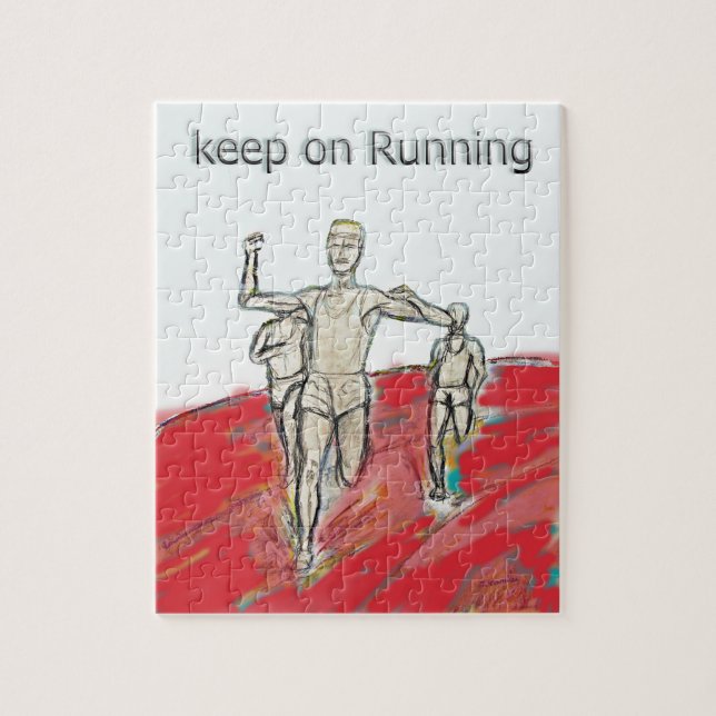 athletes, running , marathon race rdesign jigsaw puzzle (Vertical)