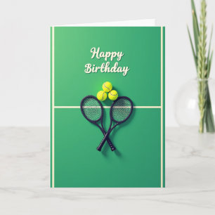Athletic Birthday Racket Card
