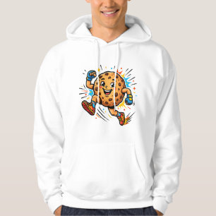 Athletic Chocolate Chip Cookie Running Cartoon Mas Hoodie