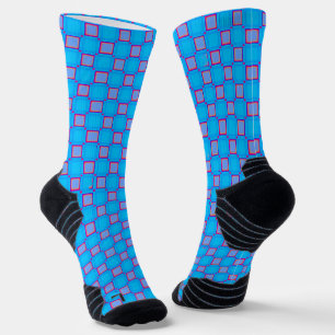 Athletic Crew Sock Light Blue Classic Design