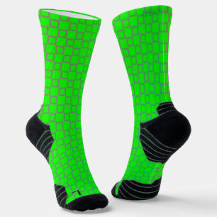 Athletic Crew Sock Lime Light Green Classic Design