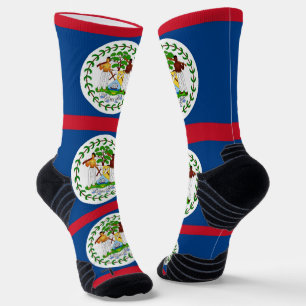 Athletic Crew Sock with flag of Belise