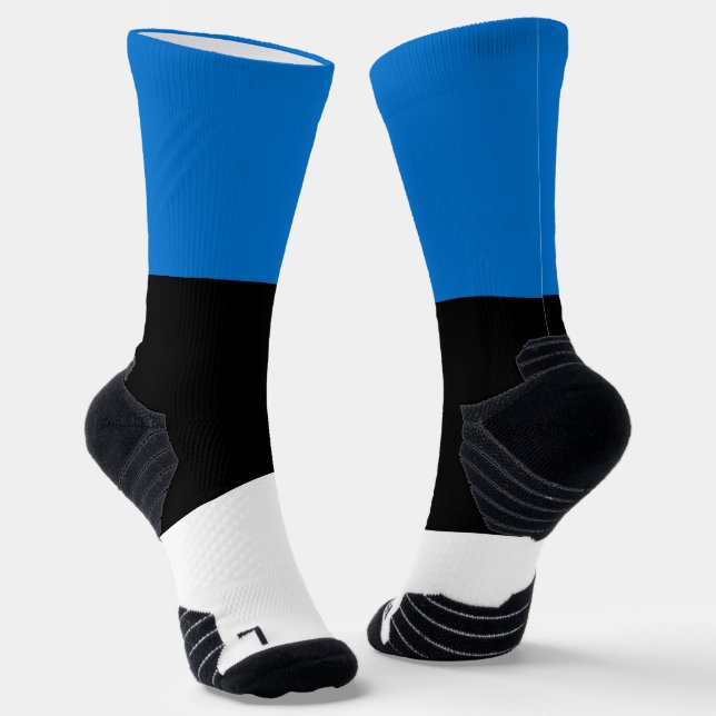 Athletic Crew Sock with flag of Estonia (Angled)