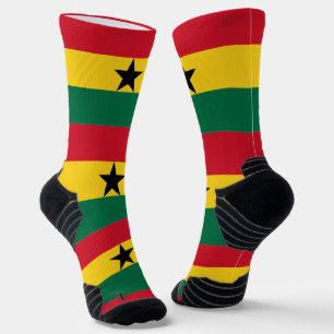 Athletic Crew Sock with flag of Ghana