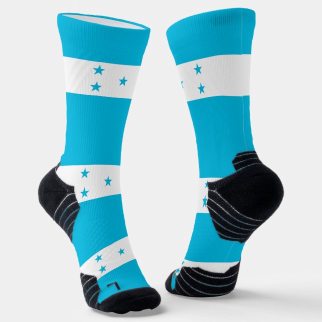 Athletic Crew Sock with flag of Honduras (Angled)