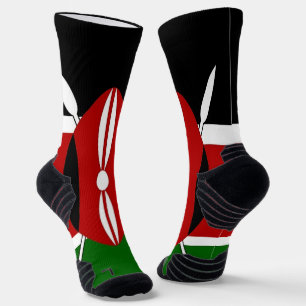 Athletic Crew Sock with flag of Kenya