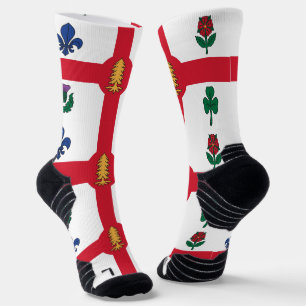 Athletic Crew Sock with flag of Montreal, Canada