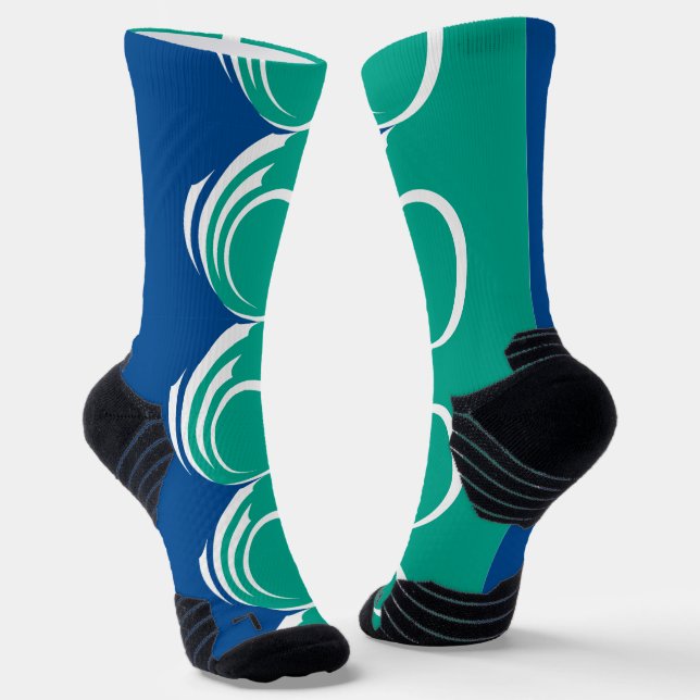 Athletic Crew Sock with flag of Ottawa, Canada (Angled)