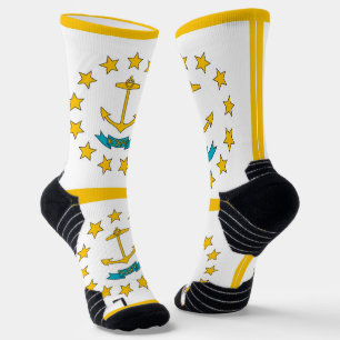 Athletic Crew Sock with flag of Rhode Island