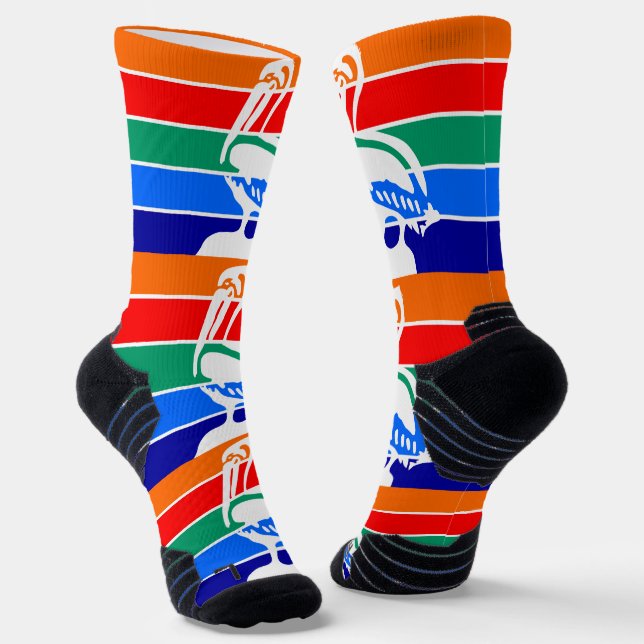 Athletic Crew Sock with flag of St. Petersburg (Angled)