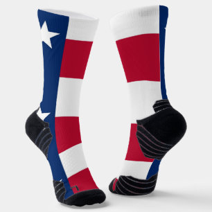 Athletic Crew Sock with flag of Texas, U.S.A.