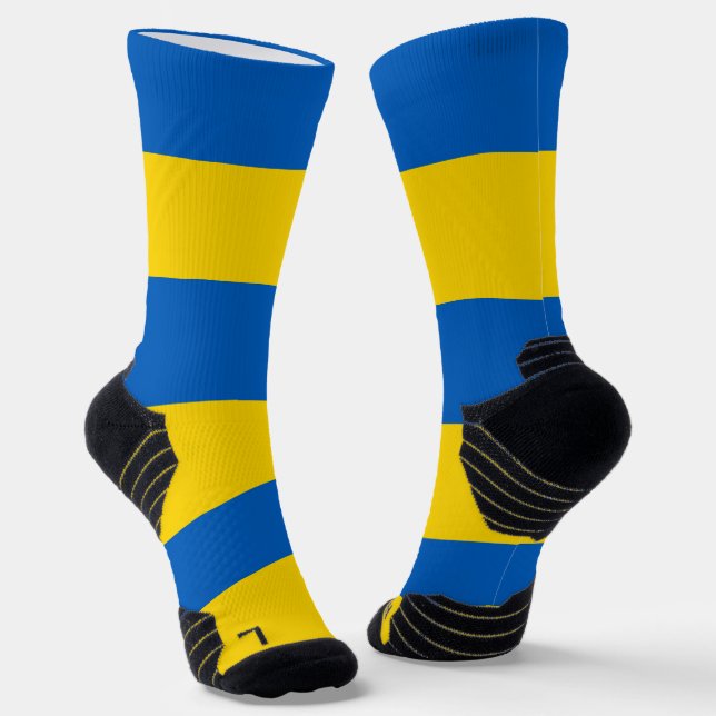 Athletic Crew Sock with flag of Ukraine (Angled)