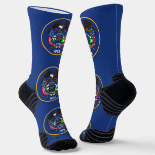 Athletic Crew Sock with flag of Utah, U.S.A.