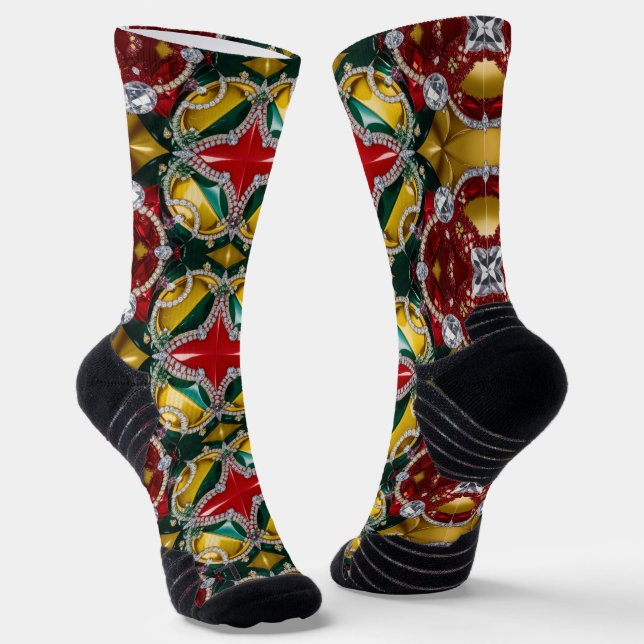 Athletic Crew Sock with Los Angeles Colours (Angled)