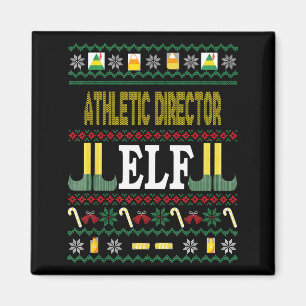 Athletic Director Elf Funny Christmas Gift  Magnet