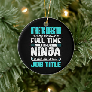 Athletic Director Multitasker Teacher Coach Skill Ceramic Tree Decoration