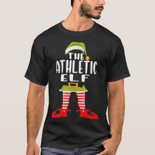 Athletic Elf Family Group Matching Christmas Party T-Shirt