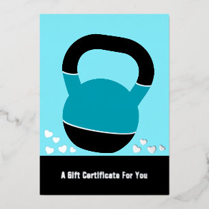 Athletic Fitness Kettlebell Foil Gift Card