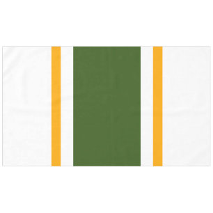 Athletic Forest Green Yellow White Racing Stripes Tablecloth