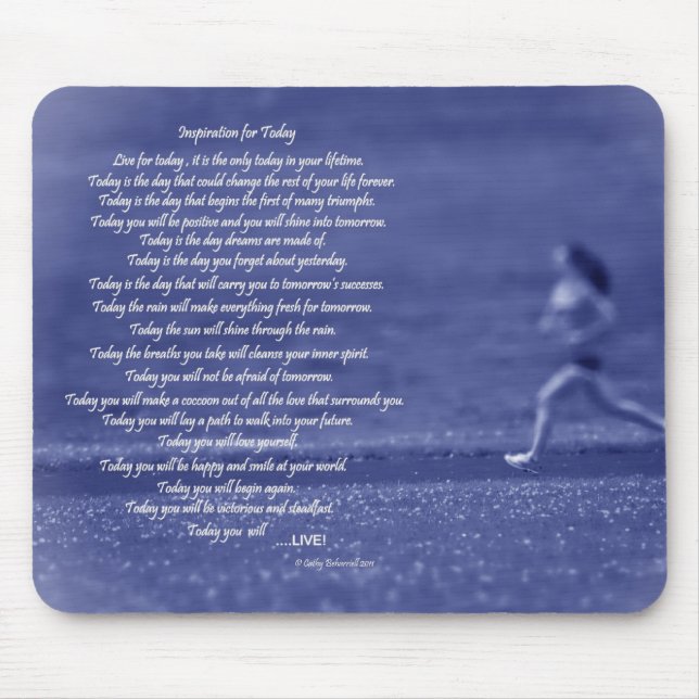 Athletic Inspiration for Today Mouse Mat (Front)