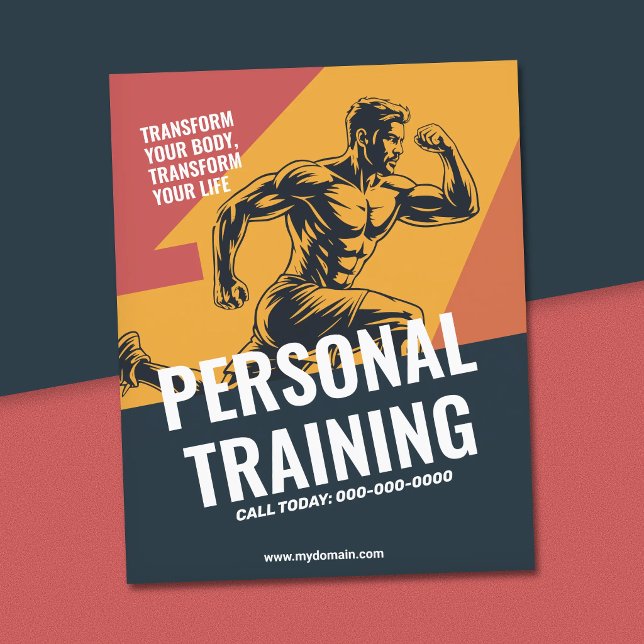Athletic Man in Action - Personal Trainer Flyer (Athletic Man in Action - Personal Trainer Flyer)