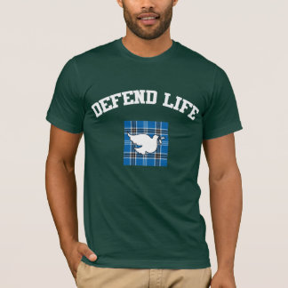 Athletic Plaid. DEFEND LIFE. T-Shirt