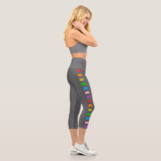 Athletic Pride Stripe Capri Leggings