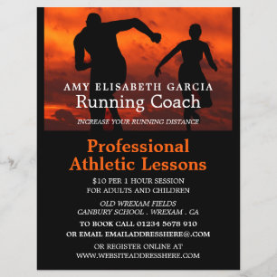 Athletic Silhouettes, Athletics Lesson Advert Flyer