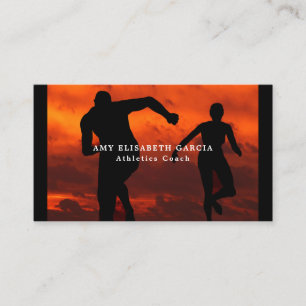 Athletic Silhouettes, Sportsperson, Sports Coach Business Card