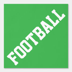 Athletic Slant White FOOTBALL Text On Bright Green Wallpaper