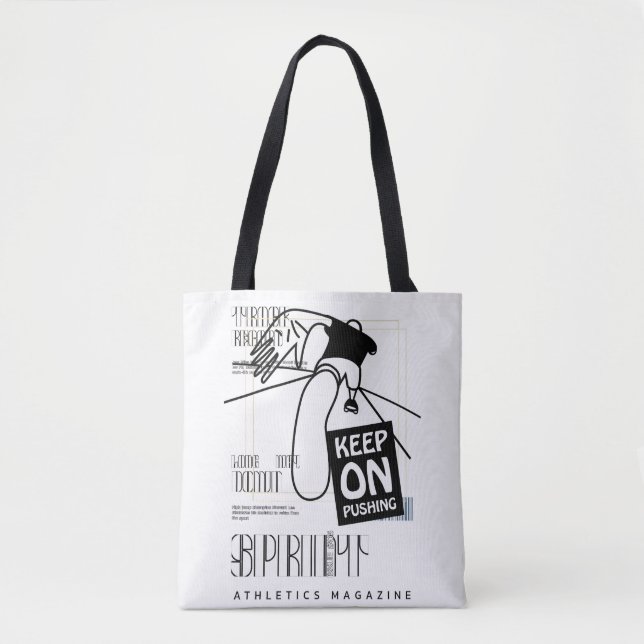 Athletic Sport keep on Pushing   Tote Bag (Front)