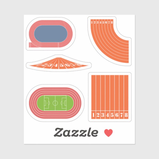 Athletic Track Stickers (Sheet)