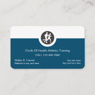 Athletic Trainer And Coach Business Cards