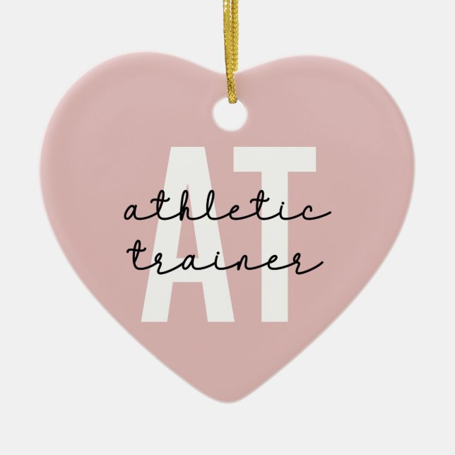 Athletic Trainer AT athletic training Ceramic Tree Decoration (Front)